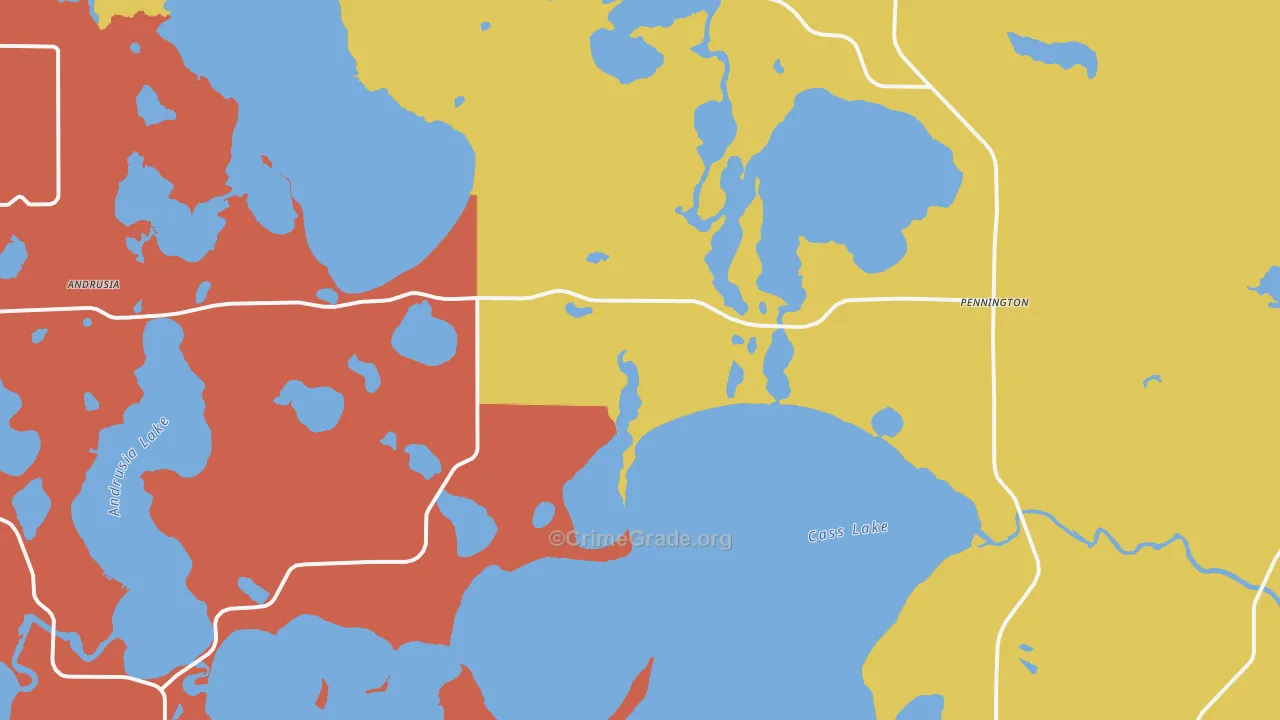 Pennington, MN Map of Murder Rates