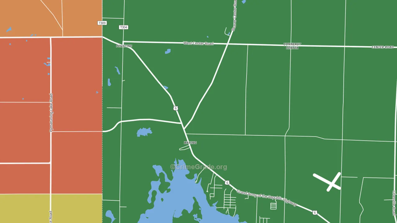Pennline, PA Map of Murder Rates