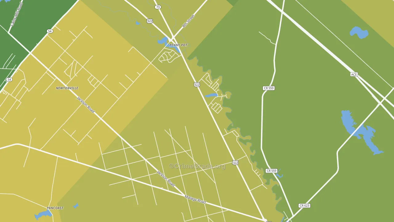 Penny Pot, NJ Map of Murder Rates