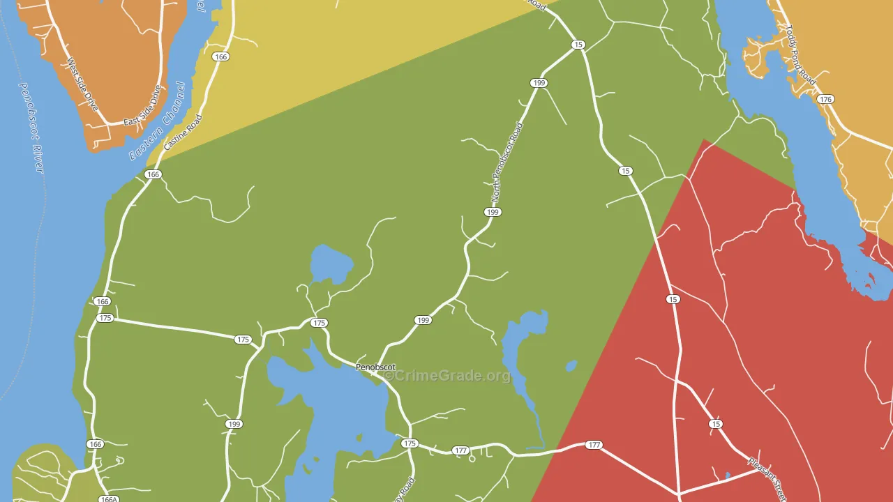 Penobscot, ME Map of Murder Rates