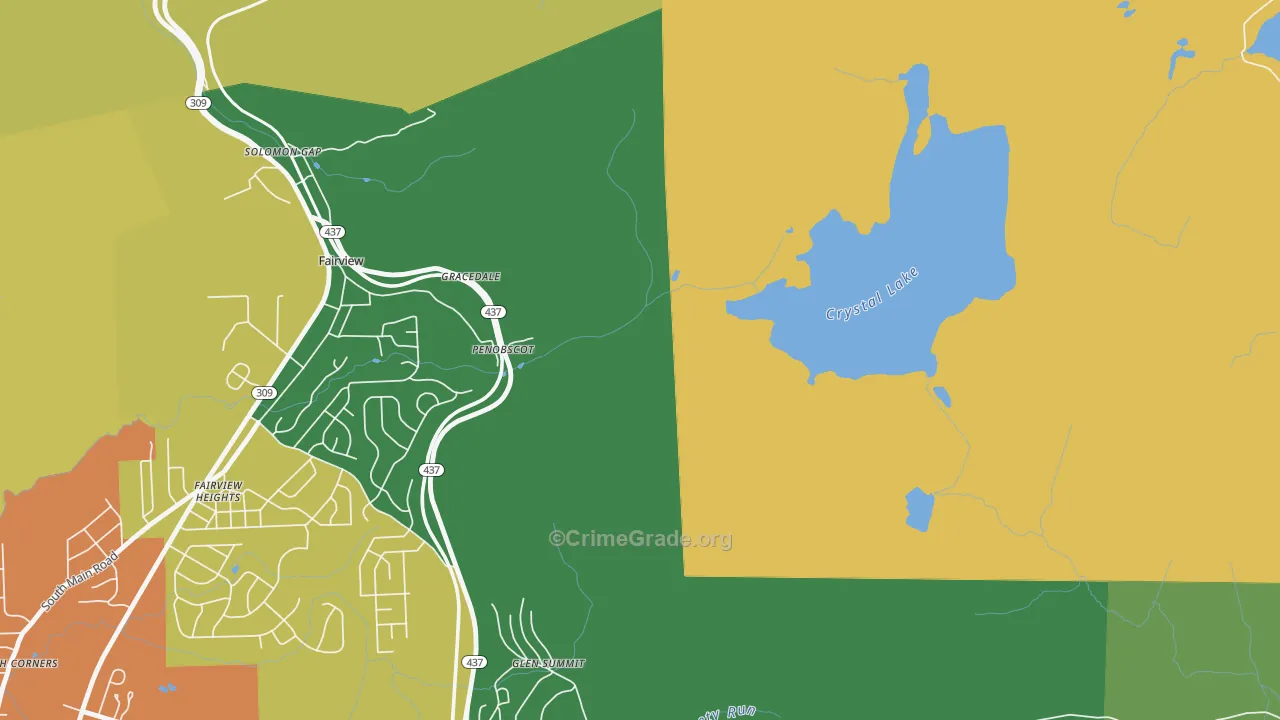 Penobscot, PA Map of Murder Rates