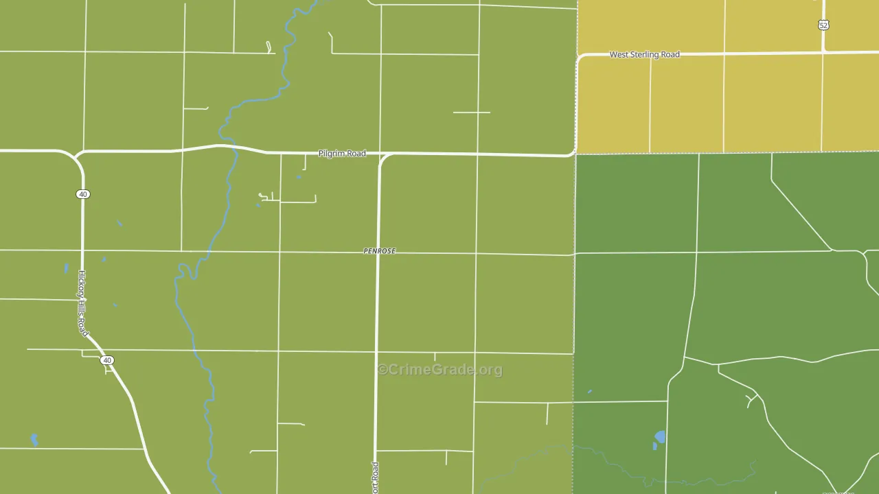 Penrose, IL Map of Murder Rates