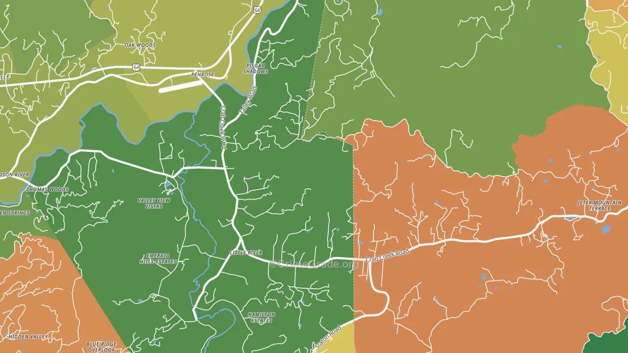 Penrose, NC Map of Murder Rates