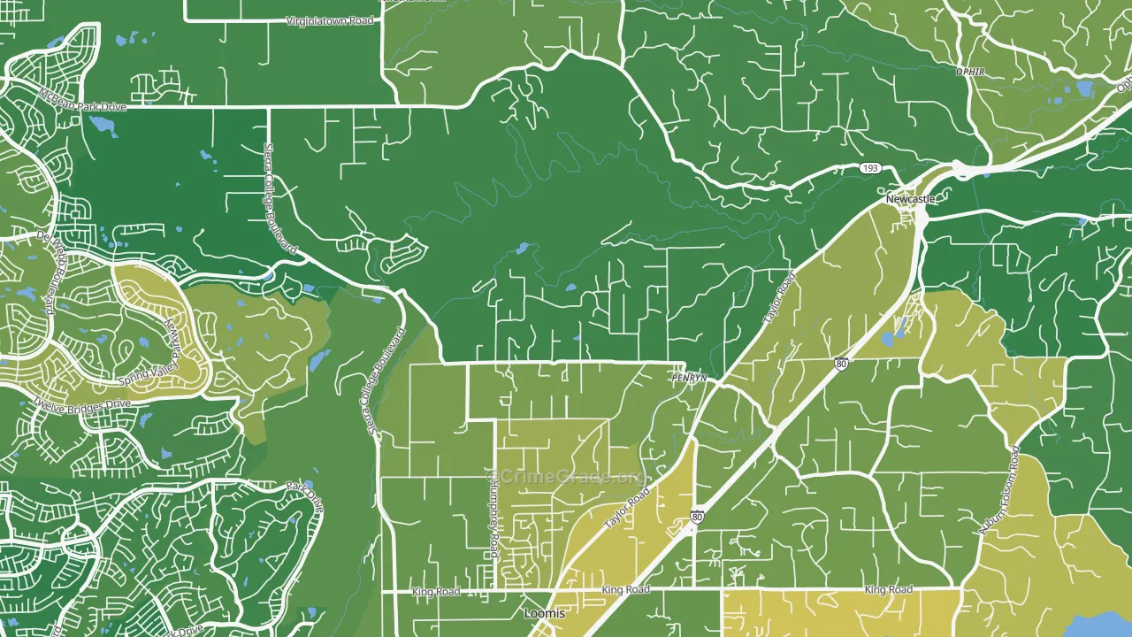 Penryn, CA Map of Murder Rates