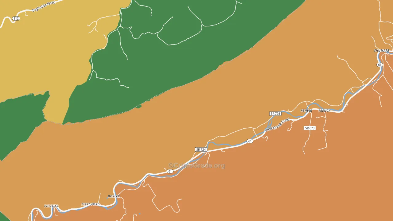 Penvir, VA Map of Murder Rates