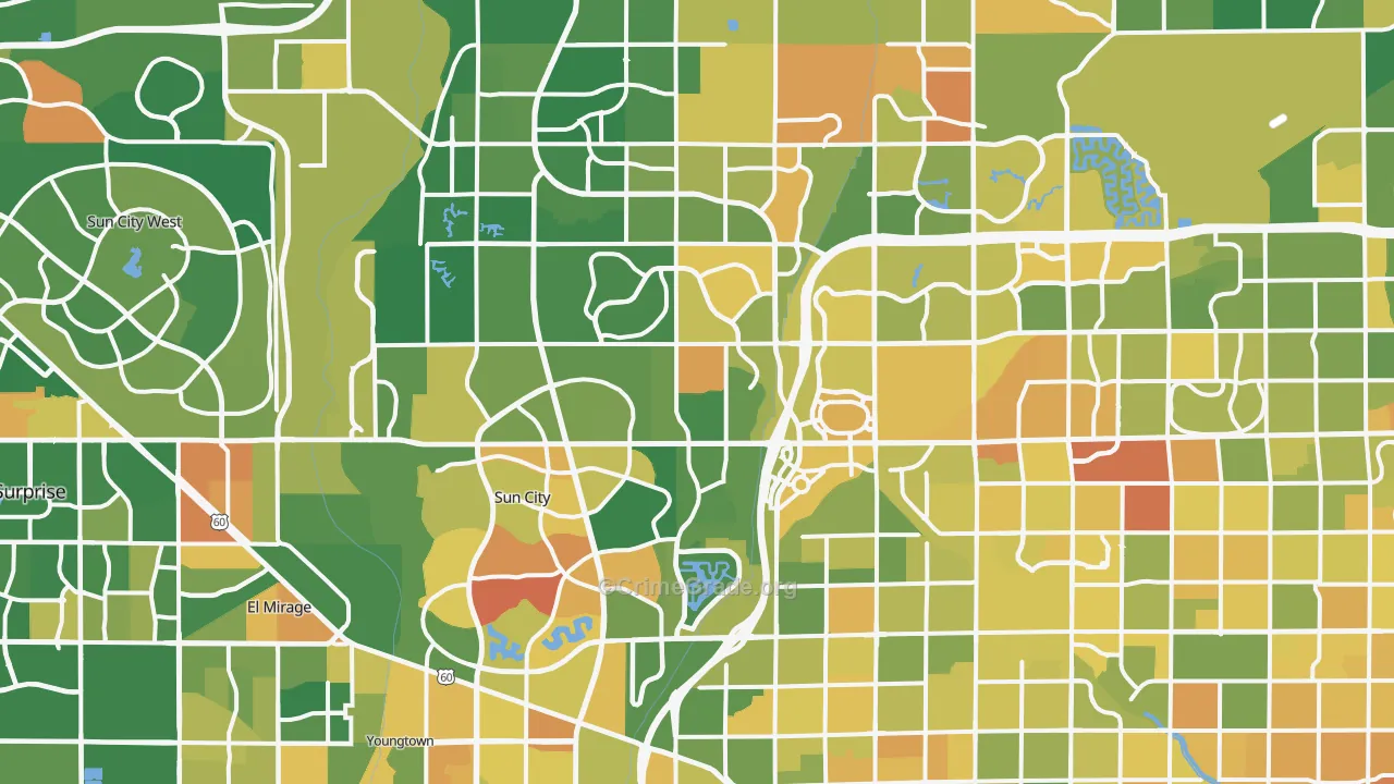 Peoria, AZ Map of Murder Rates