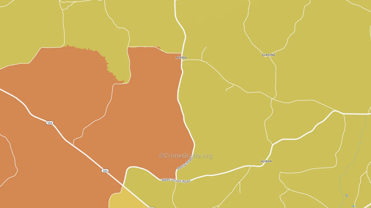 Peoria, MS Map of Murder Rates