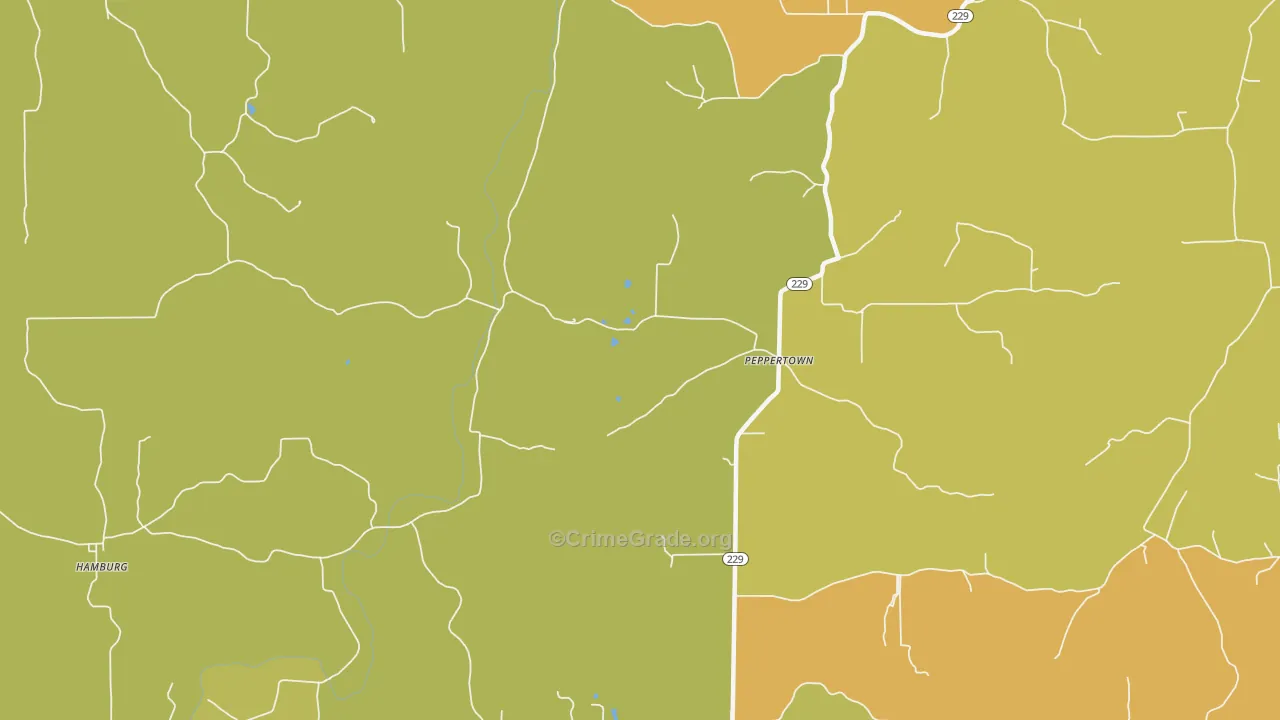 Peppertown, IN Map of Murder Rates