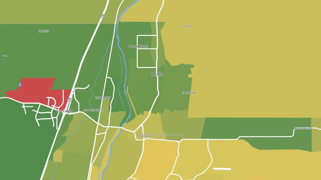 Peralta, NM Map of Murder Rates