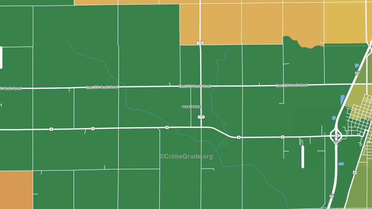 Perdueville, IL Map of Murder Rates