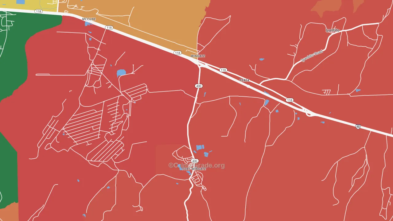 Perea, NM Map of Murder Rates