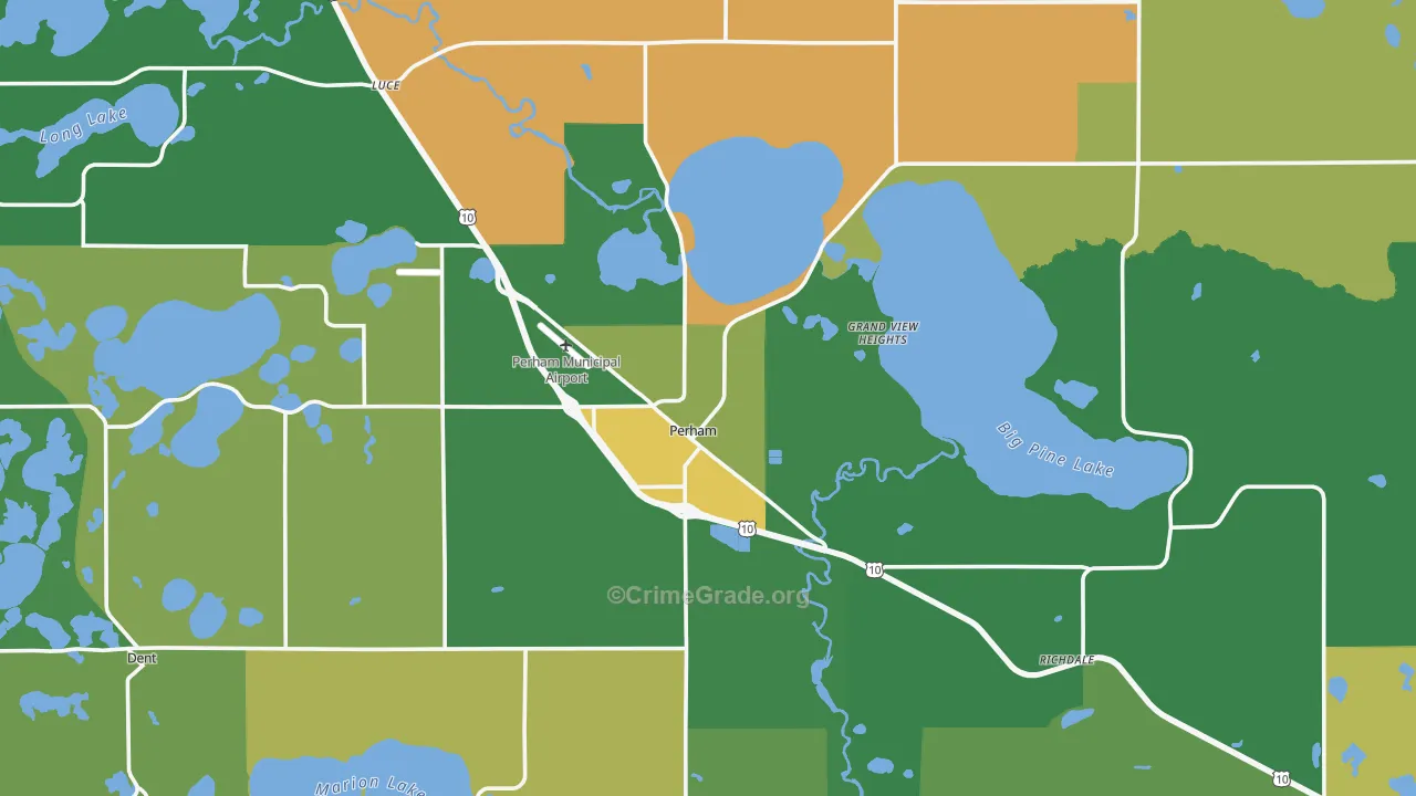Perham, MN Map of Murder Rates