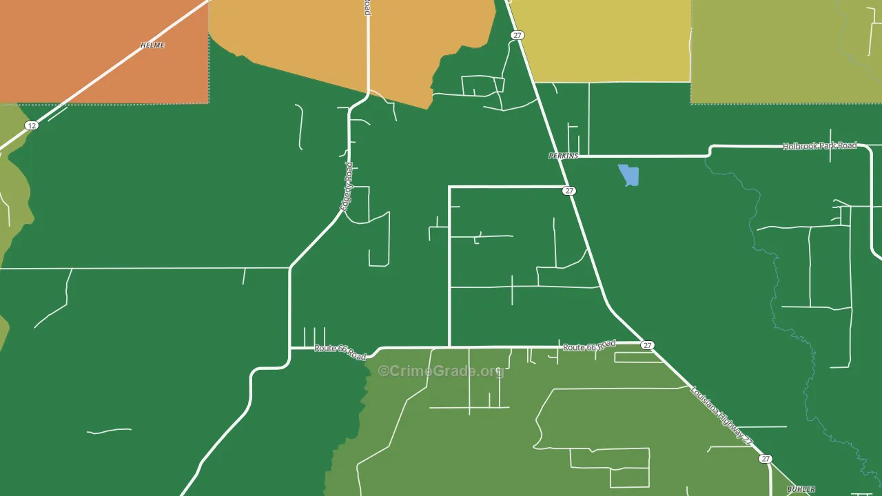Perkins, LA Map of Murder Rates