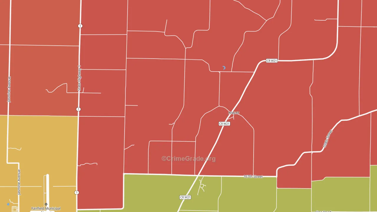 Perlee, IA Map of Murder Rates