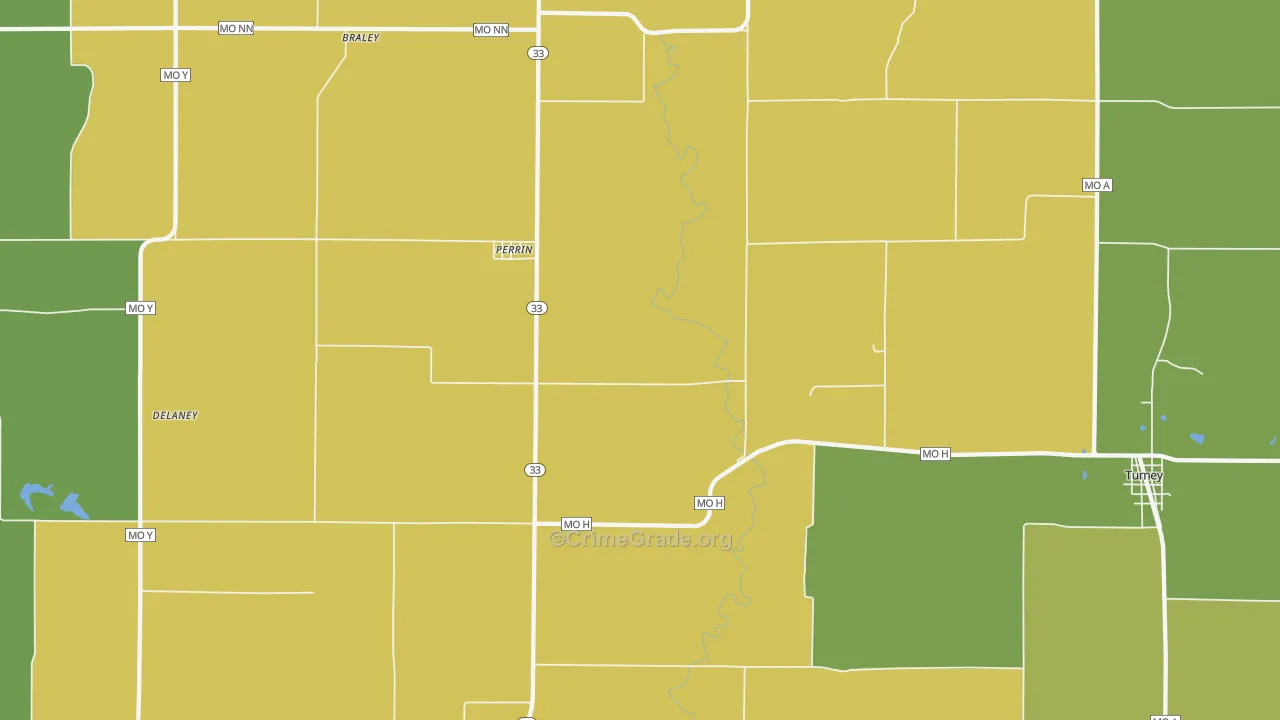 Perrin, MO Map of Murder Rates