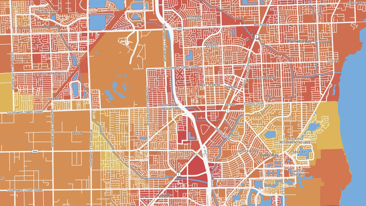 Perrine, FL Map of Murder Rates
