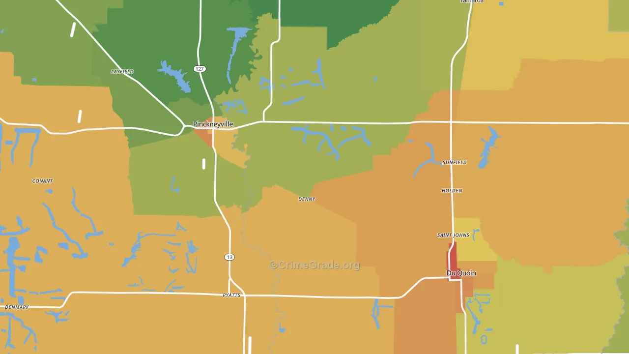 Perry County, IL Map of Murder Rates