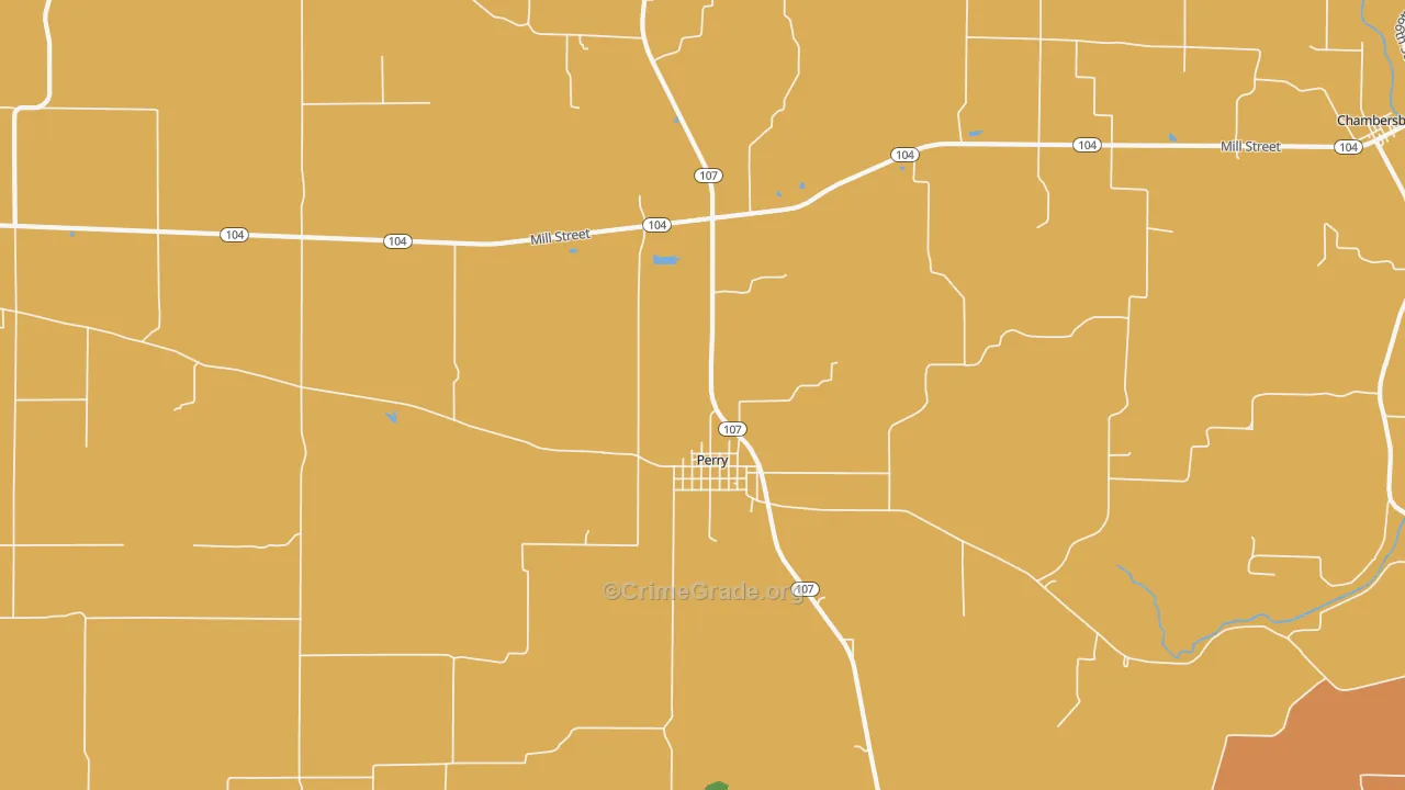 Perry, IL Map of Murder Rates