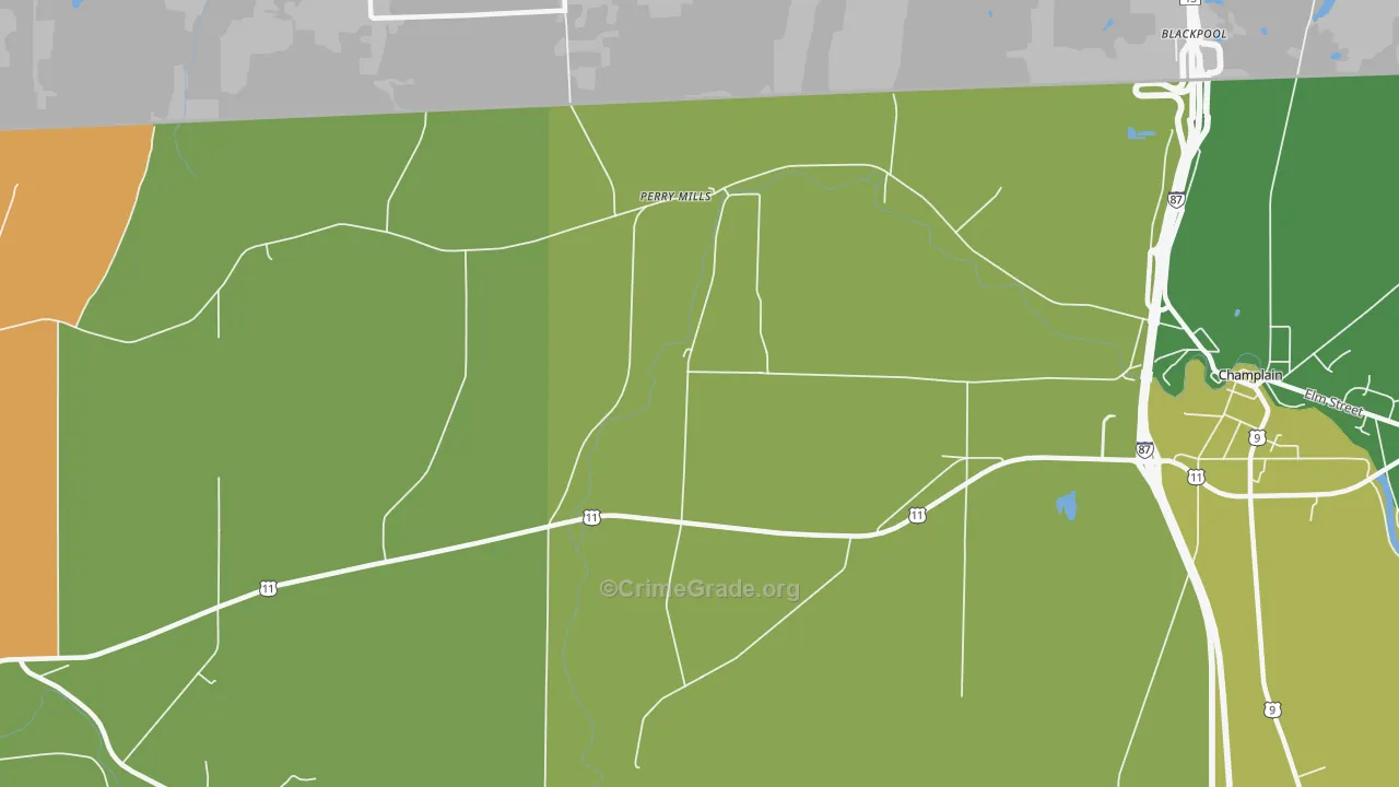 Perry Mills, NY Map of Murder Rates
