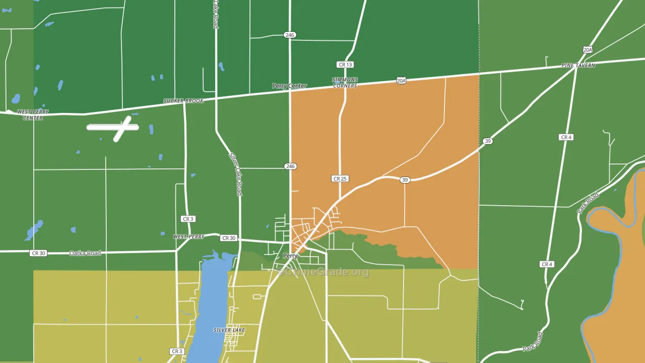 Perry, NY Map of Murder Rates