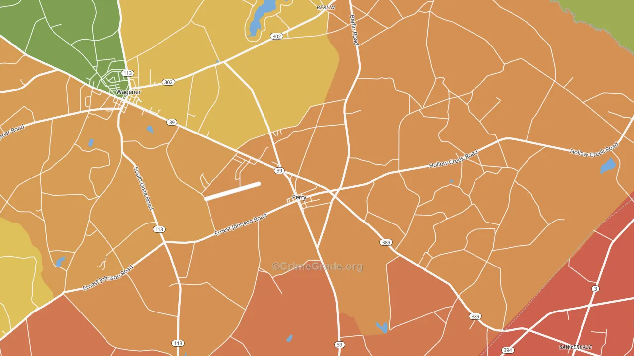 Perry, SC Map of Murder Rates