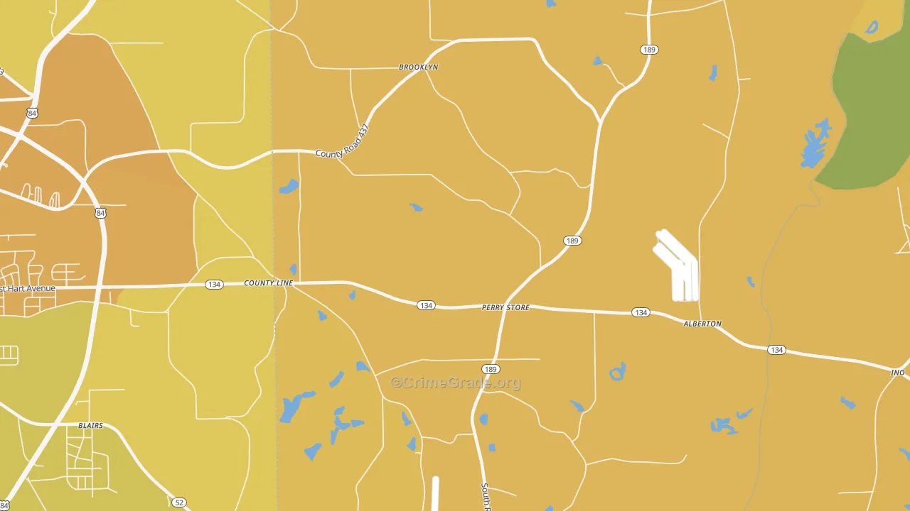 Perry Store, AL Map of Murder Rates
