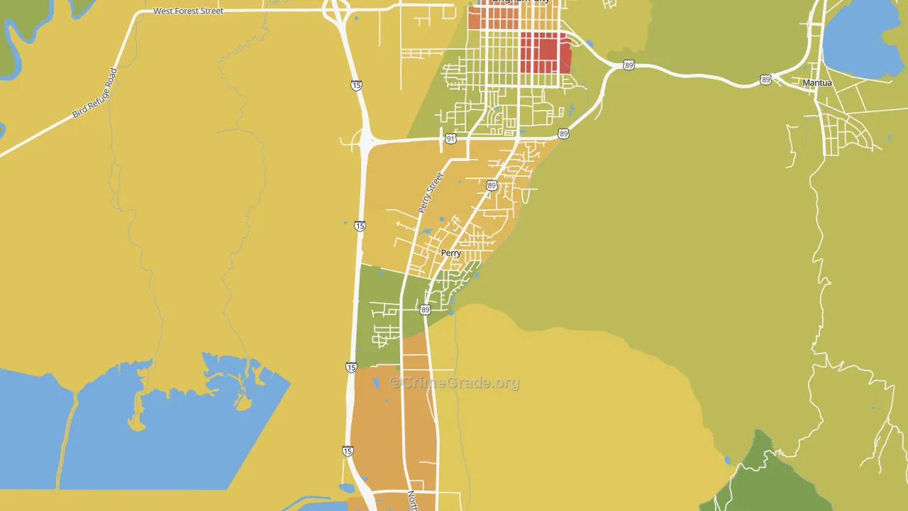 Perry, UT Map of Murder Rates