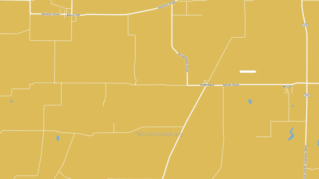 Perrydale, OR Map of Murder Rates