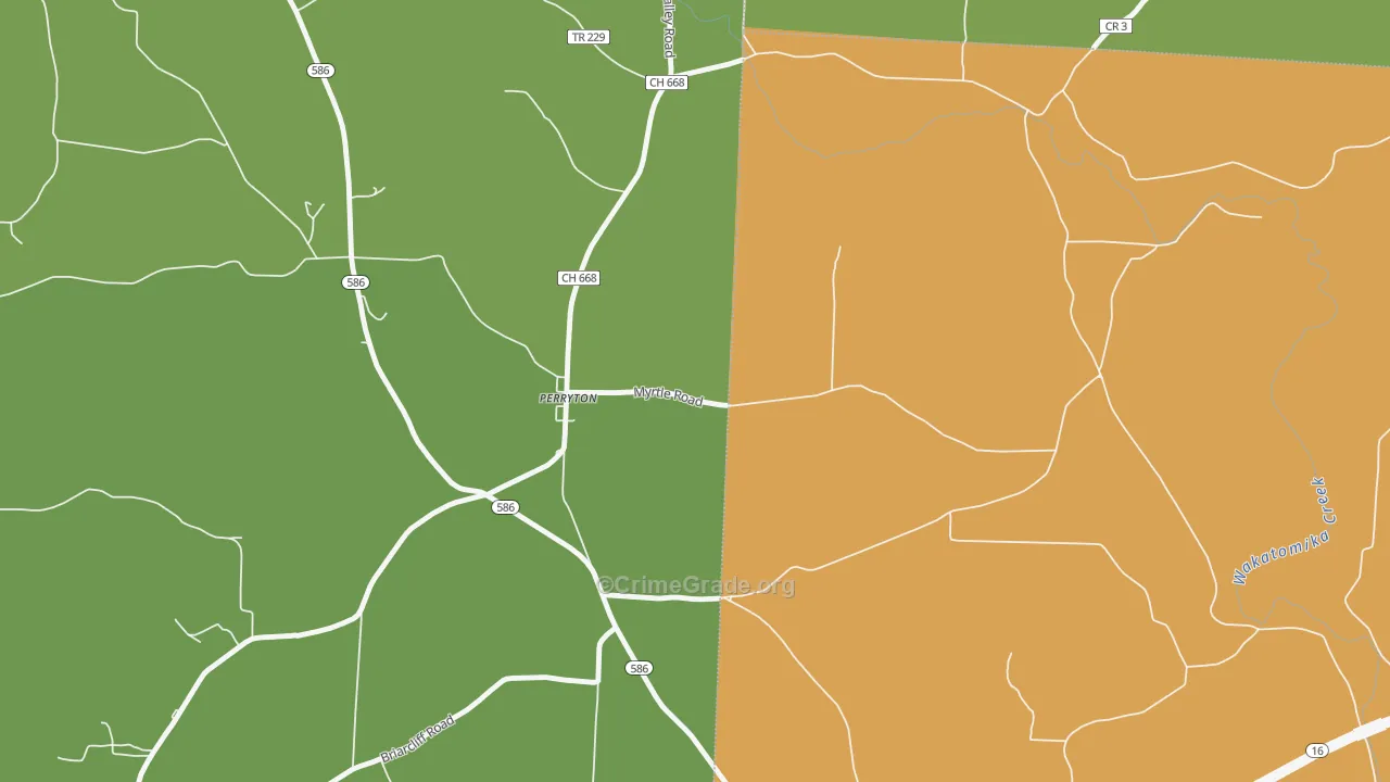 Perryton, OH Map of Murder Rates