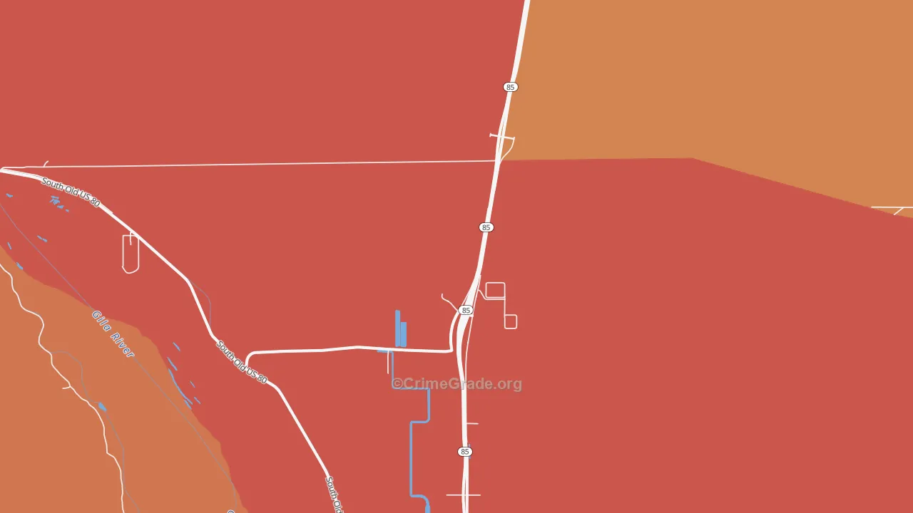 Perryville, AZ Map of Murder Rates