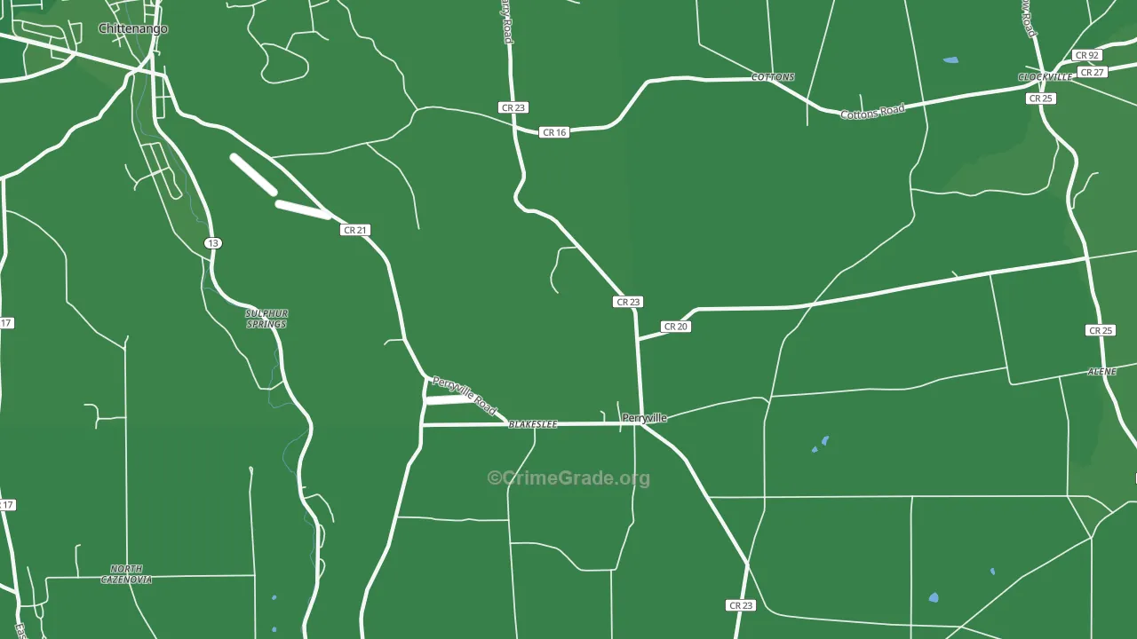 Perryville, NY Map of Murder Rates