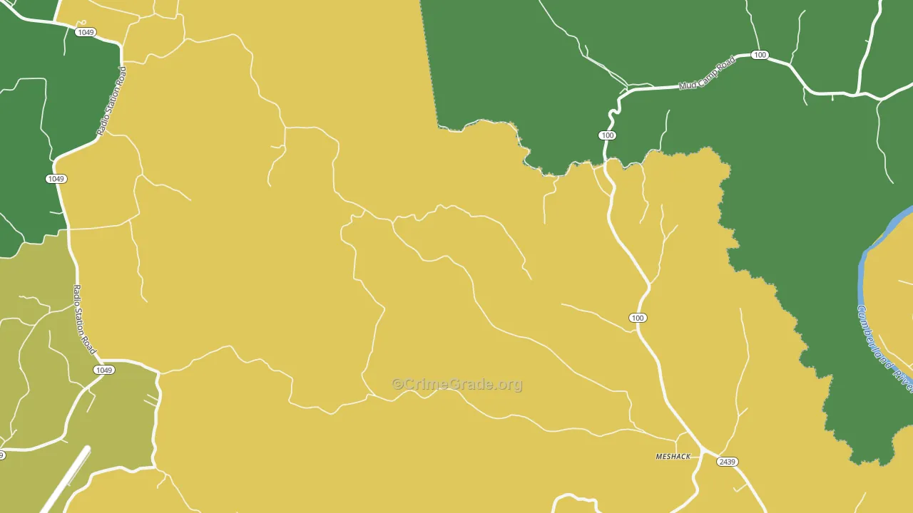 Persimmon, KY Map of Murder Rates