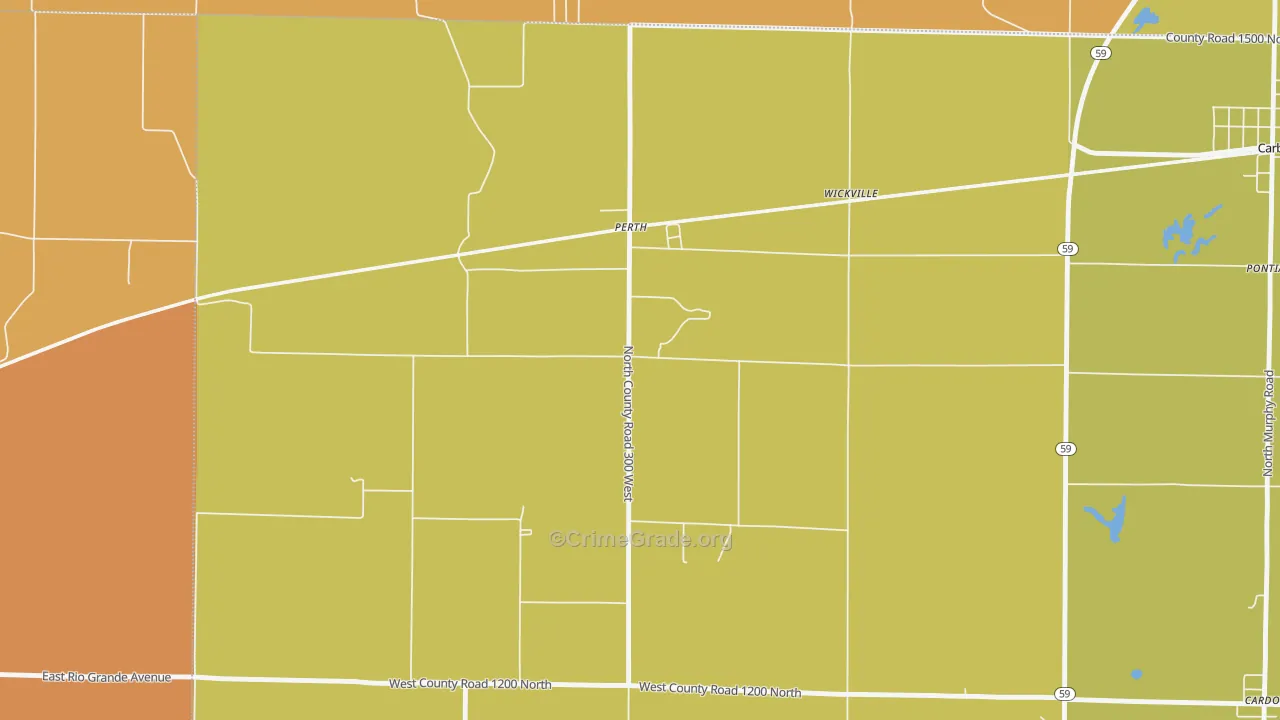 Perth, IN Map of Murder Rates