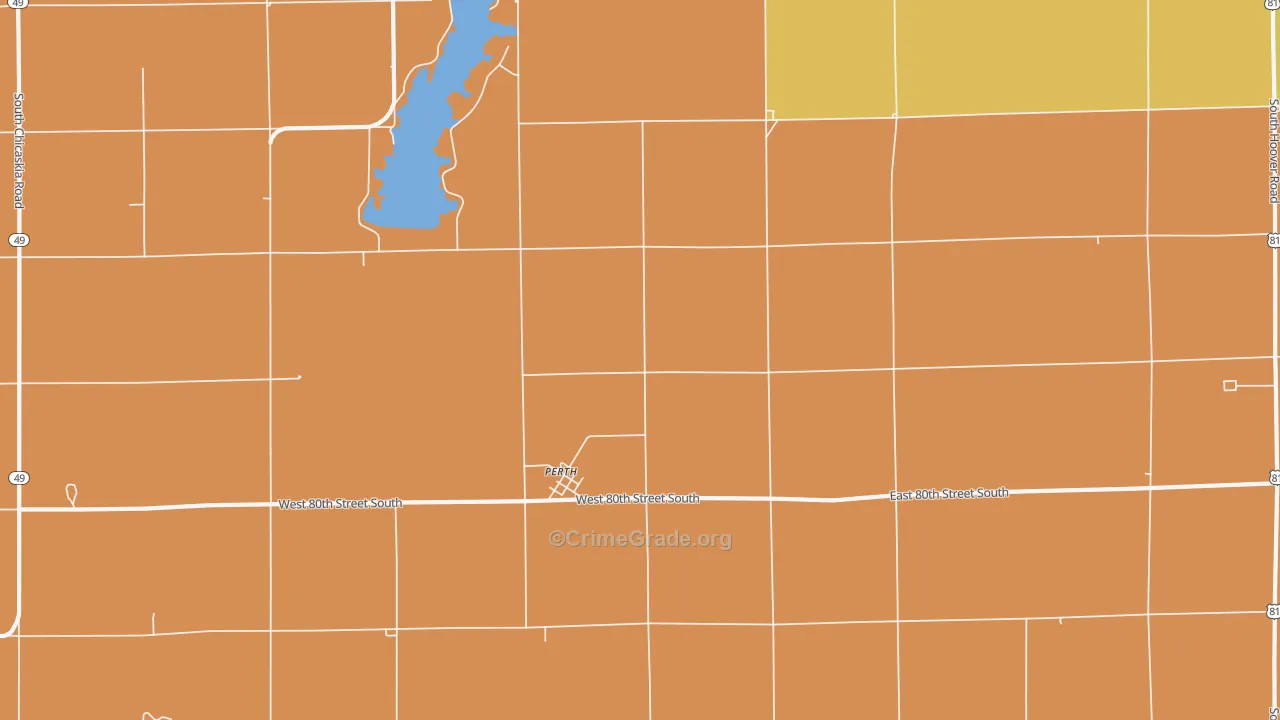 Perth, KS Map of Murder Rates