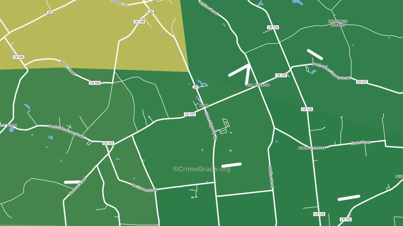 Perth, NY Map of Murder Rates