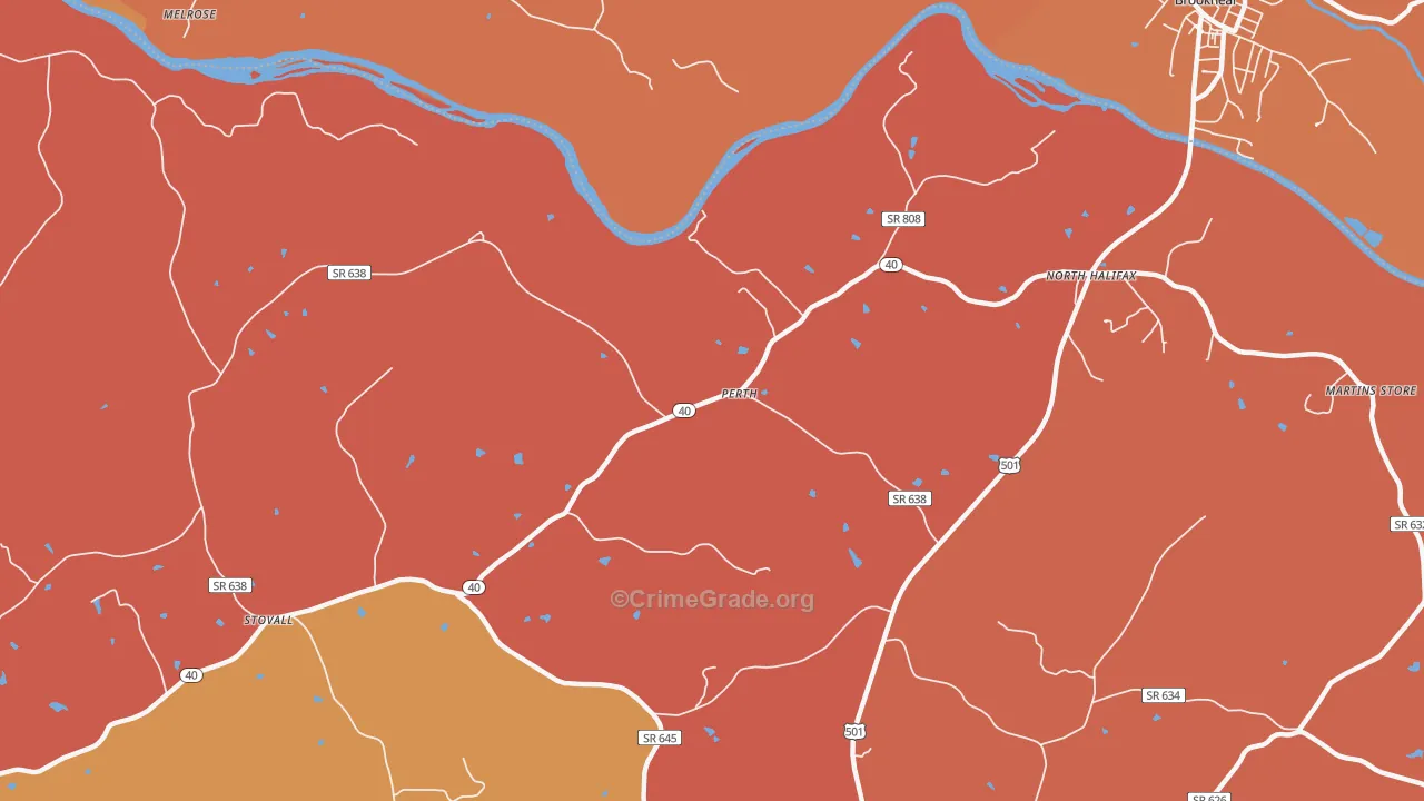 Perth, VA Map of Murder Rates