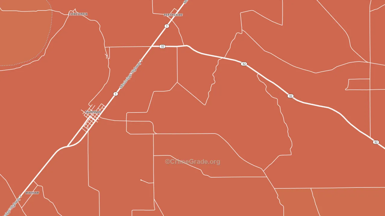 Perthshire, MS Map of Murder Rates