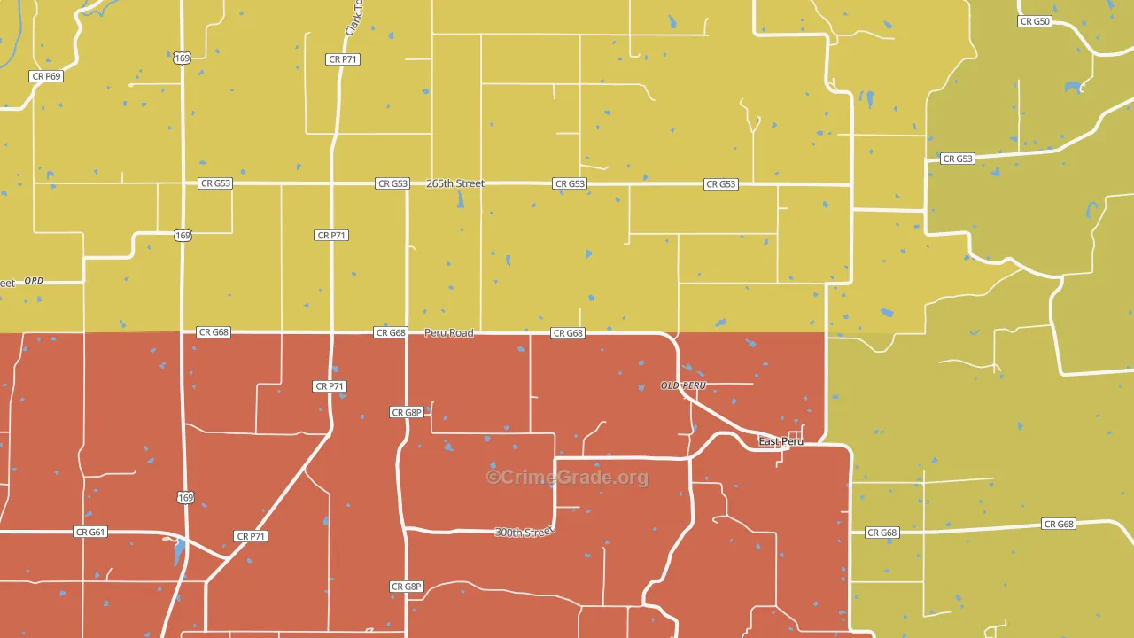 Peru, IA Map of Murder Rates