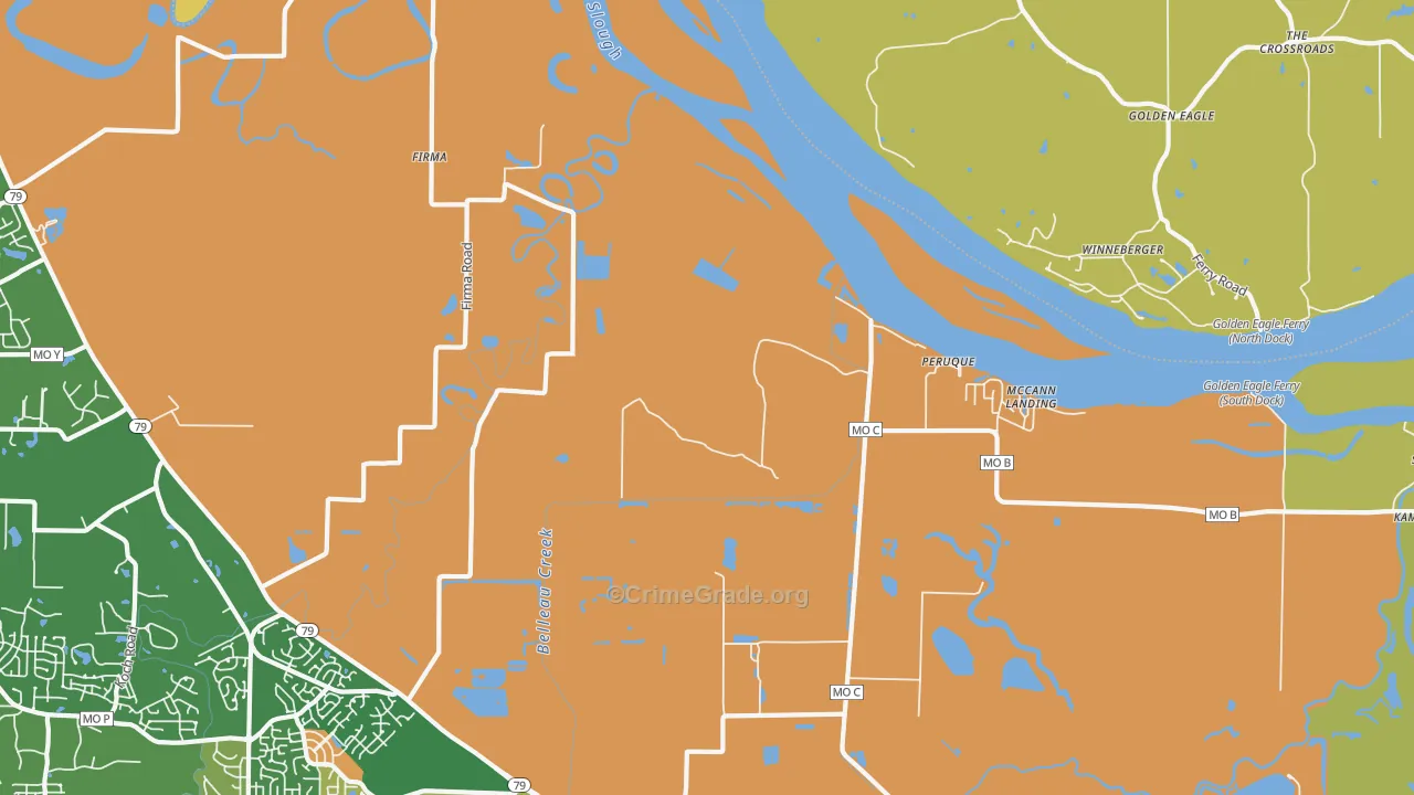 Peruque, MO Map of Murder Rates