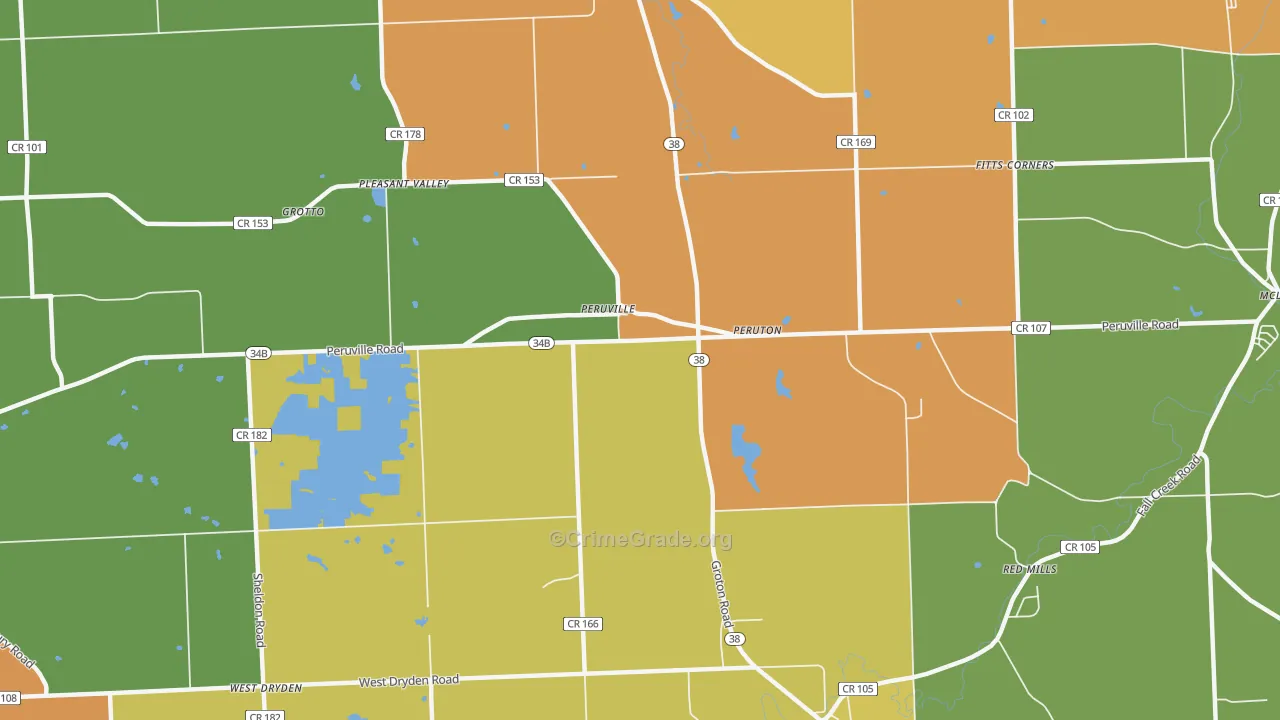 Peruville, NY Map of Murder Rates