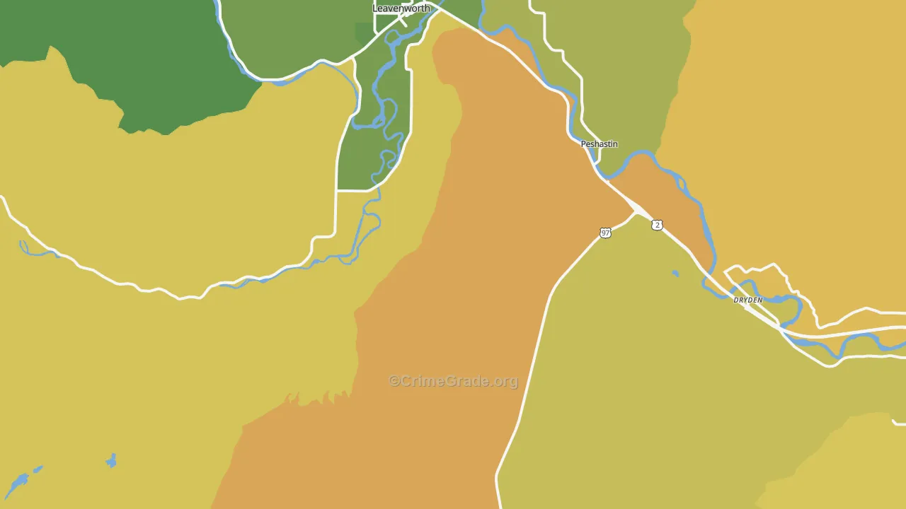 Peshastin, WA Map of Murder Rates