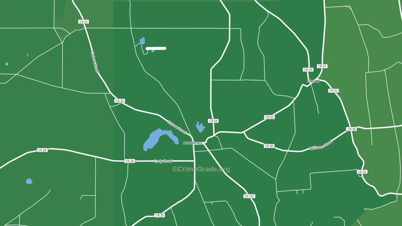 Peterboro, NY Map of Murder Rates