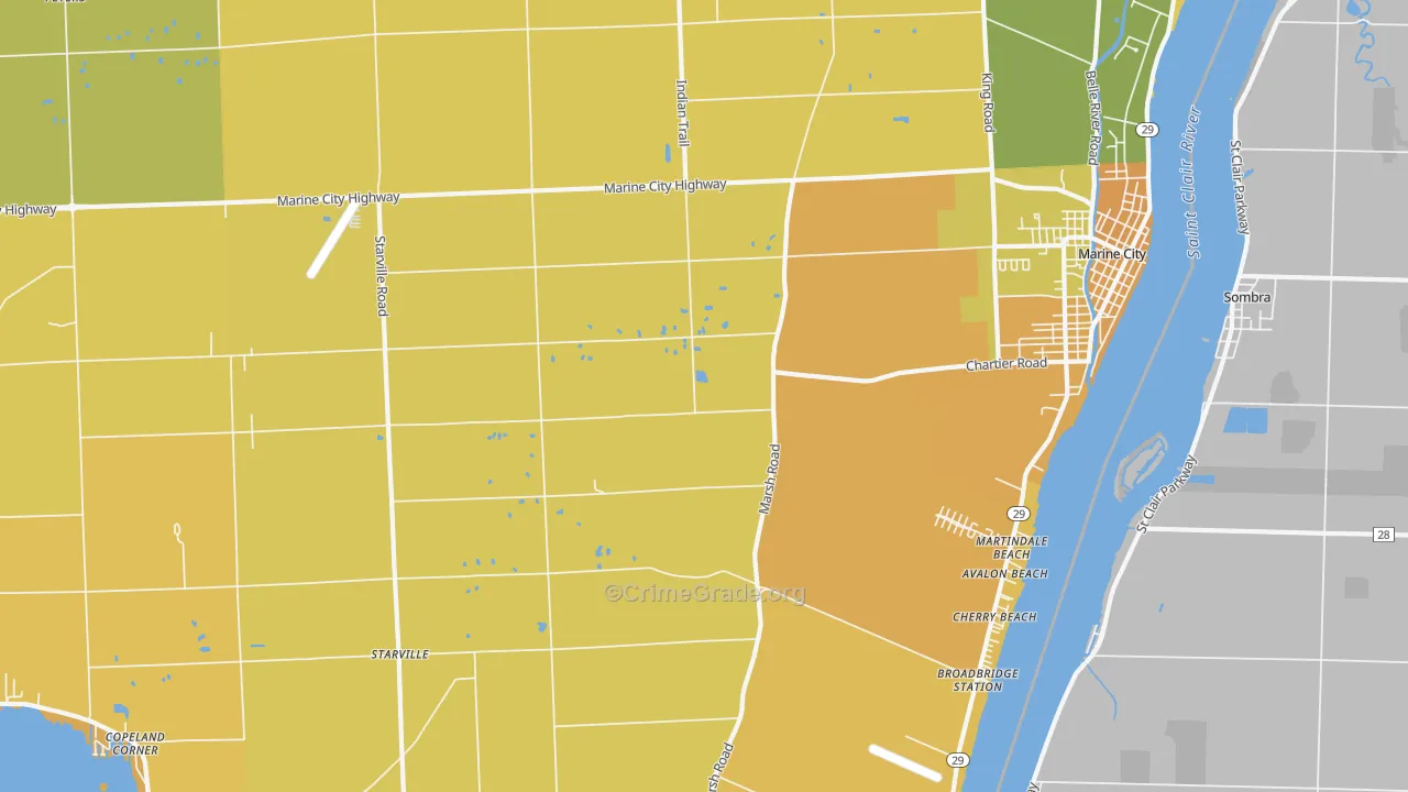 Peters, MI Map of Murder Rates