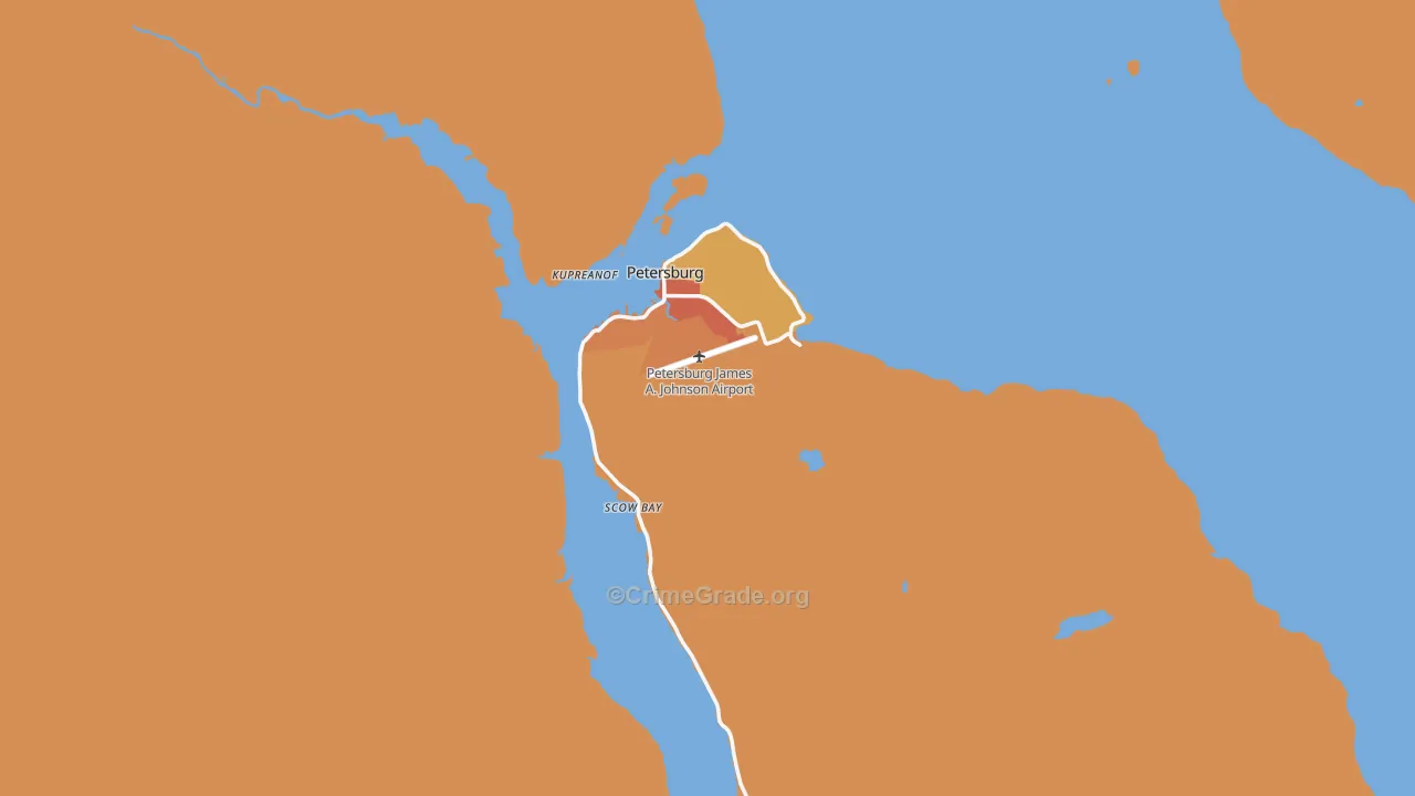 Petersburg, AK Map of Murder Rates