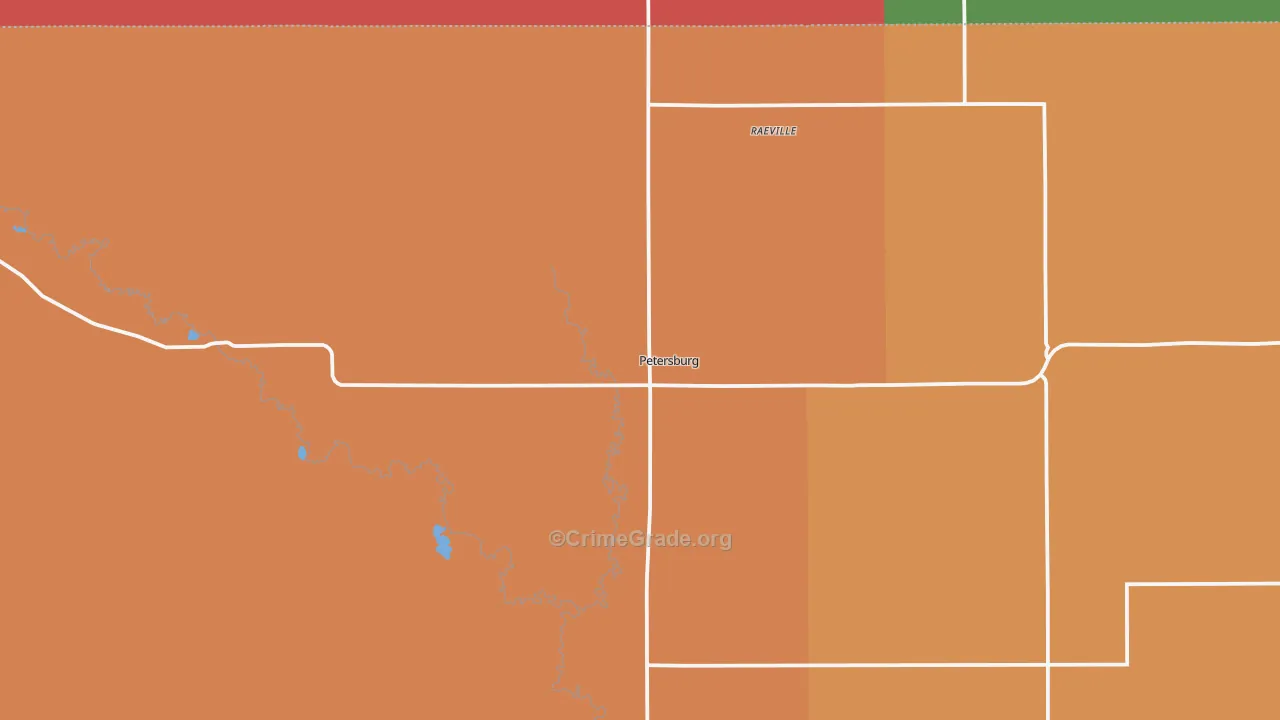 Petersburg, NE Map of Murder Rates