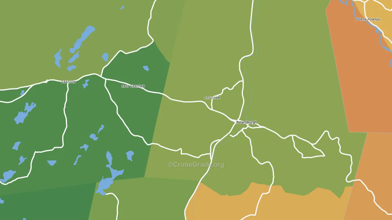 Petersburg, NY Map of Murder Rates