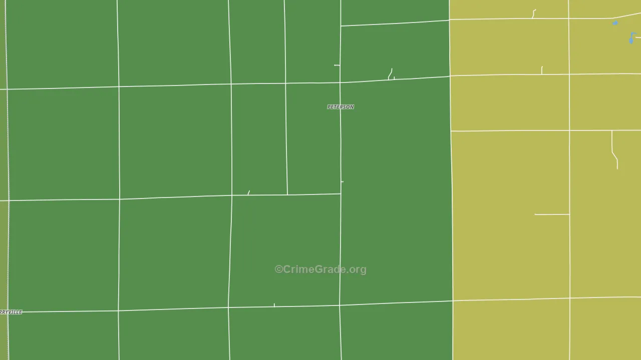 Peterson, IN Map of Murder Rates