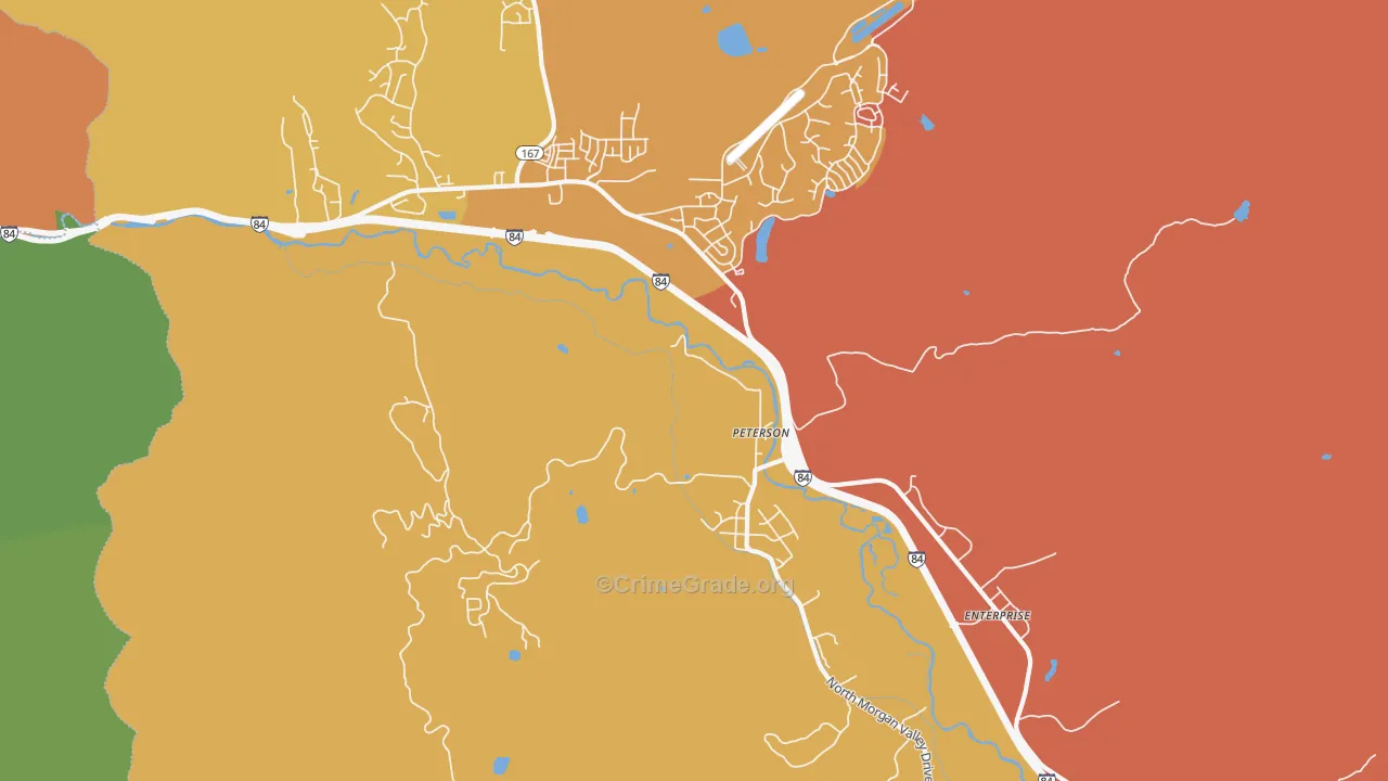 Peterson, UT Map of Murder Rates