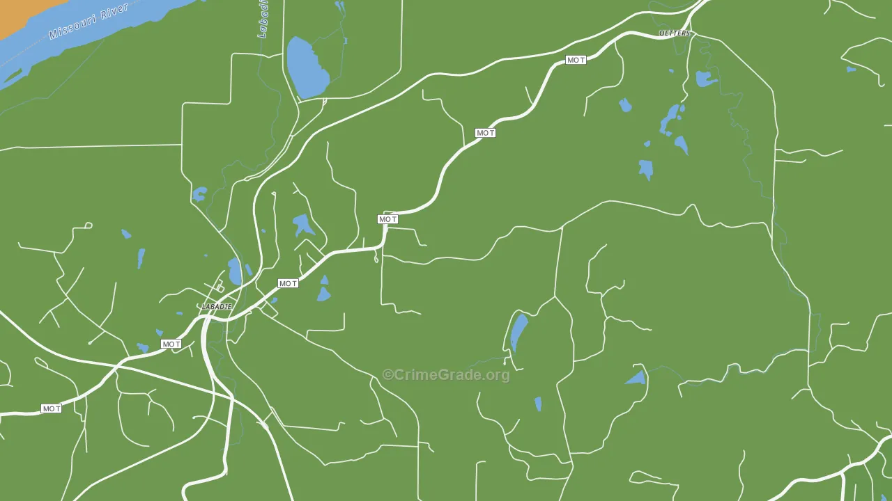 Petersville, MO Map of Murder Rates