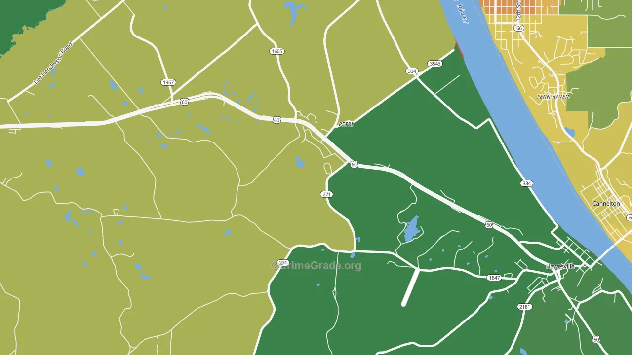 Petri, KY Map of Murder Rates